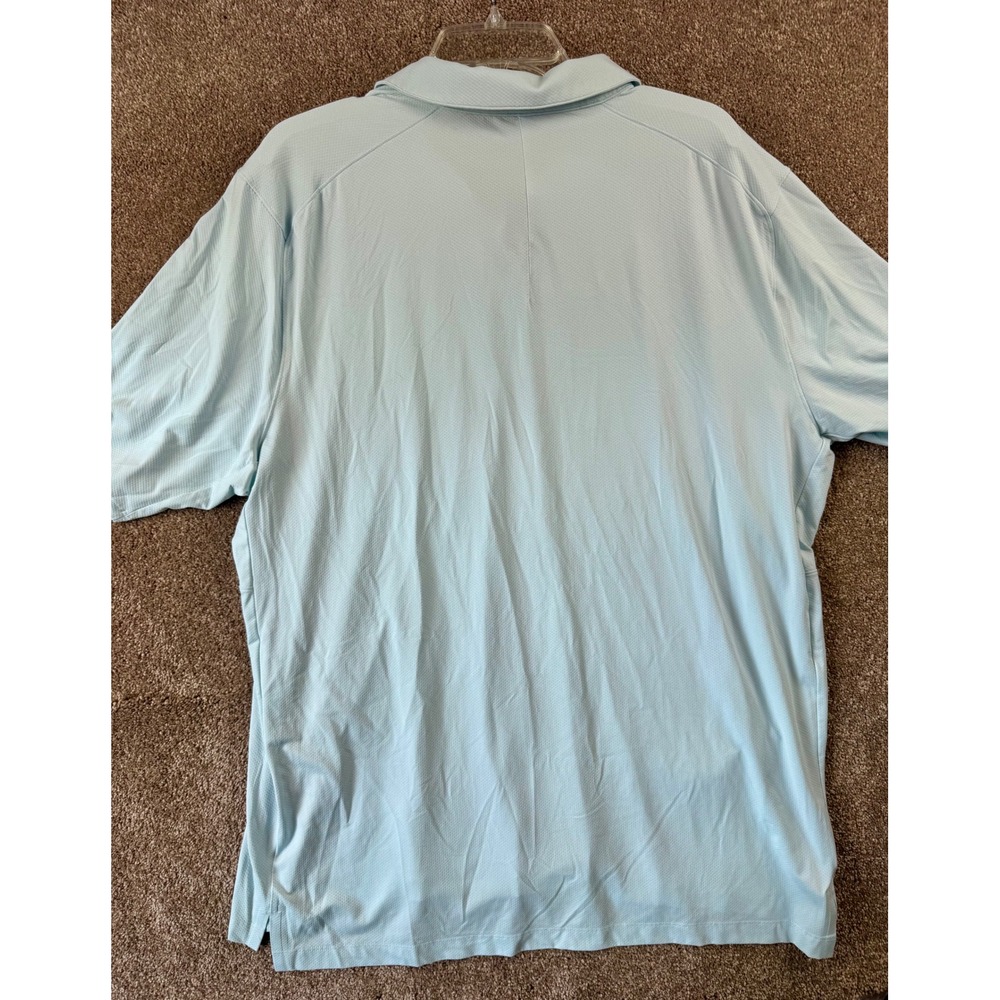 Lululemon Evolution Polo Shirt XXL Light Blue Short Sleeve Snap Neck LM3ELHS - Picture 8 of 9